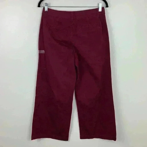 🆕NWT A.N.A Wide Leg Crop In Burgundy Size 4 - Picture 2 of 9